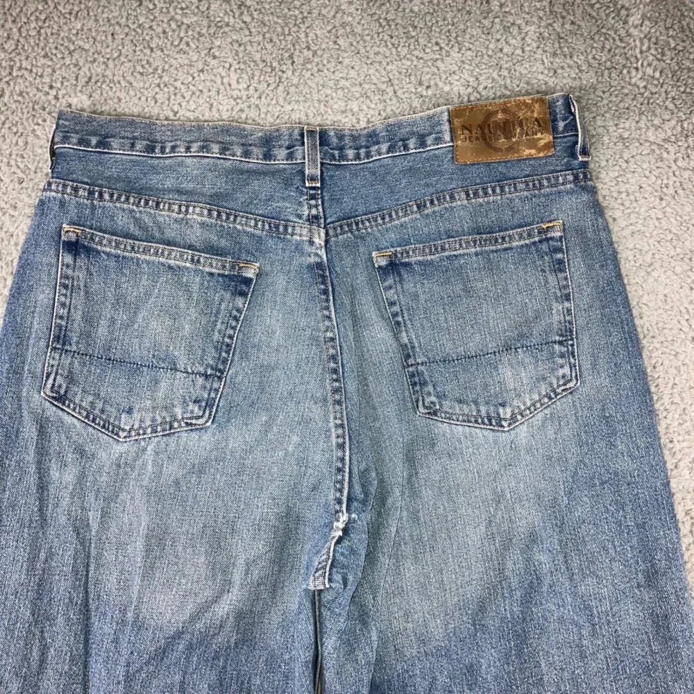Vtg‎ Nautica Jeans Straight Leg Men 36x34 Blue Medium Wash Relaxed Fit Y2K 90s